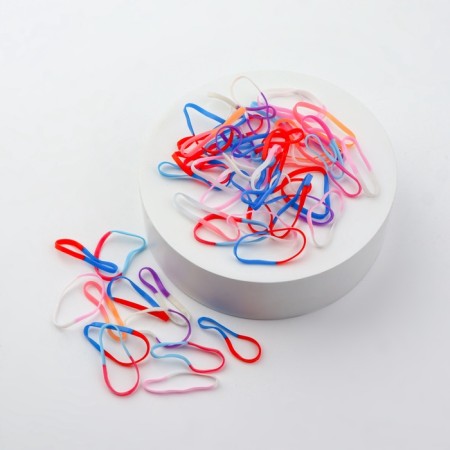 Hair silicone gum, set, d = 2 cm, 50 pcs, multi -colored-1