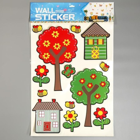 EVA sticker "houses and trees" 79x49 cm-2