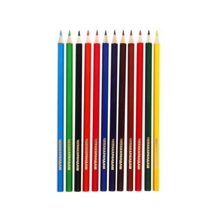 Pencils Color Multi-Pulti "Cheburashka", 12 ch., Sharped., Cardboard, euro suspension-1