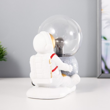 Plasma ball "On the Moon" White 14x10x19 cm Risalux-5