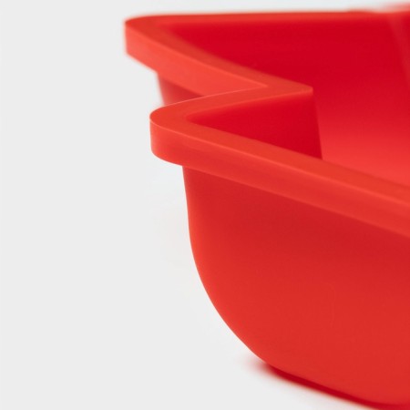 Baking shape of the share "Christmas tree with garland", silicone, 18 × 14.5 × 3.5 cm, red color-4