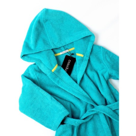 Children's robe, height 140 cm, turquoise color-4