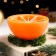 Decorative candle "New Year's orange half", 10x10x6.2 cm
