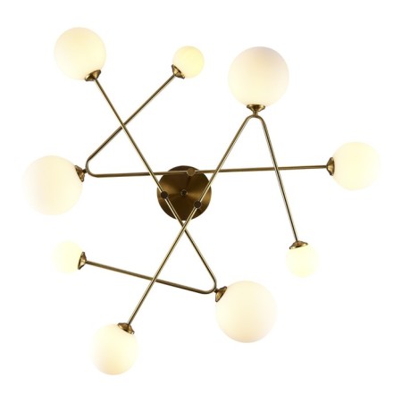 Ceiling EVOLUCE lamp. Sle2211-302-09. Fantini. 9x5 W, G9, 4000K, 100x100x25 cm, brass color-5