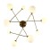 Ceiling EVOLUCE lamp. Sle2211-302-09. Fantini. 9x5 W, G9, 4000K, 100x100x25 cm, brass color
