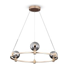 Suspended lamp Freya FR4005PL-03G Urban, 600x600x1200 mm, LED, 3x12W, 700lm, 3000k, color gold