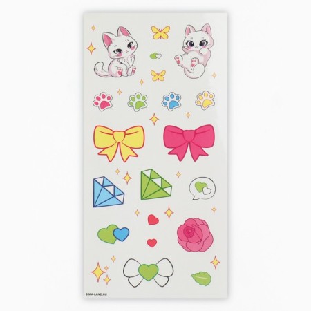 Set for creating acrylic key cards with stickers "for a girl"-14