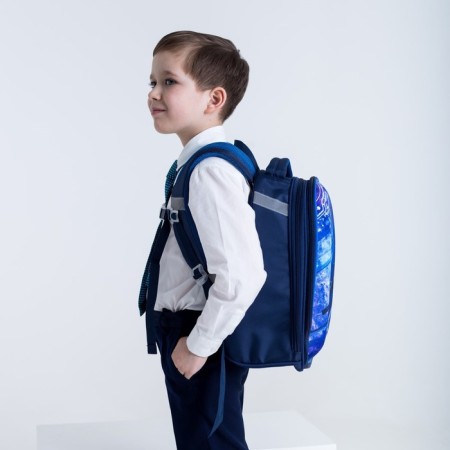 School frame backpack, 37 x 28 x 19 cm, calligrata to "cool cosmos", blue-11