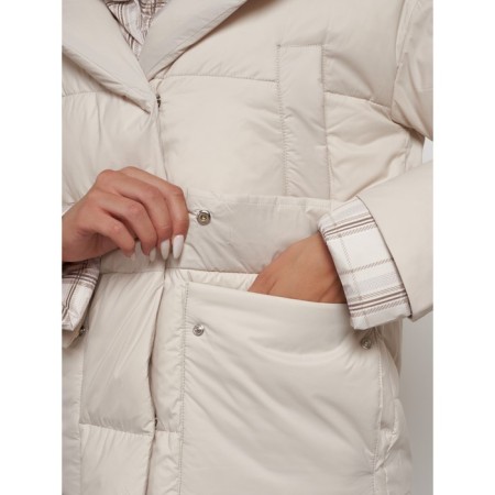 Winter jacket, size 46, beige color-9