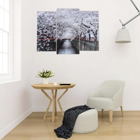 Modular painting "Blooming Trees" (2-25x52; 1-30x60) 60x80 cm-3