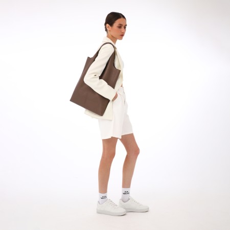 Female bag Textura, chover, large size, bronze color-7