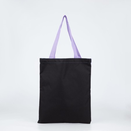 Bag-shop "Cute dog", without lightning, without lining, black/lilac color-3