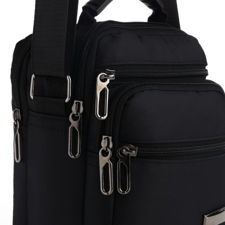 Male bag, 20*10*23 cm, 2 lightning department, 3 n/pocket, black-4