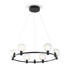 Suspended lamp Freya FR4005PL-06B1 URBAN, 600X600X1600 mm, LED, 6x24W, 1400lm, 3000k, black color black