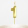 Candle figure for the cake "1", gold, 2.5 x 8 cm.