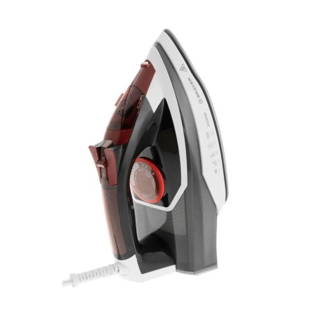 Iron Brayer BR4005, 2400 watts, ceramic soles, 25 g/min, 360 ml, black-red-1