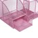 Chancellery trifle stand 7 departments, mesh metal, pink