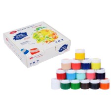 Paint on fabric, set of 16 colors x 15 ml, ZHK 