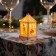 LED figure “White Light with foxes” 6.3 × 12 × 6.3 cm, plastic, batteries AG13x3, glow warm white