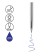 Ballic alarm handle "111", node 0.7 mm, blue ink on an oil basis, rod 130 mm