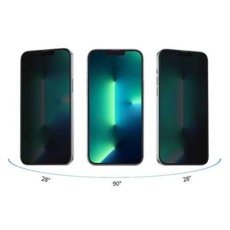 Hoco A25 Protective Glass, for iPhone 13/13 Pro, anti -spy, anti -print, black frame-2