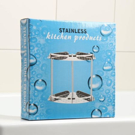 Angular regiment 3-tier, 22.5 × 32 × 54 cm, stainless steel-5