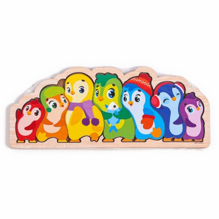 Wooden puzzle for children "Penguins"-7