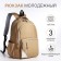 Youth backpack from textiles, 2 departments, 3 pockets, beige color