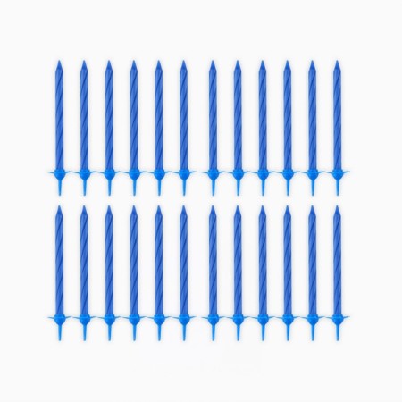 Candles for the cake, blue, 24 pcs., 7 x 17 cm.-3