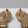 Earrings with “Party” rhinestones 5 rows, the color is blue-white in gold