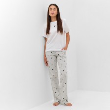 Новый год. Пижама женская (футболка и брюки) KAFTAN "Елки" размер 40-42