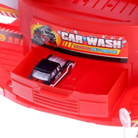 Parking "Fire Station", with a car wash, light and sound, the machine changes color from water-2