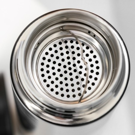 Thermos with a temperature indicator Mode Forrest, 500 ml black and white, retains heat 8-10 hours-5