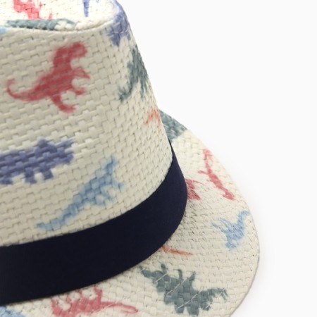 Hat for boys "dinosaurics" Minaku, rr 52-54, col. lactic-2