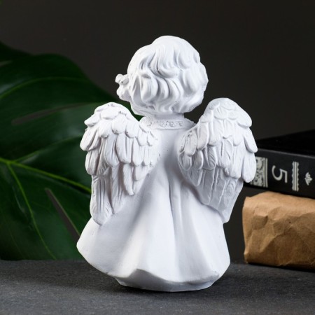 Figure "Angel with an asterisk" White 11x8x15cm-2
