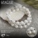 Bracelet Pearl "Spring" Strazinki, ball No. 6, white color in silver, l = 6 cm