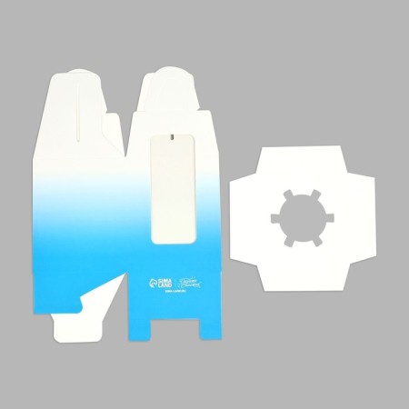 Capcake box, confectionery packaging, 1 cell "Blue Gradent", 9 x 9 x 11 cm-5