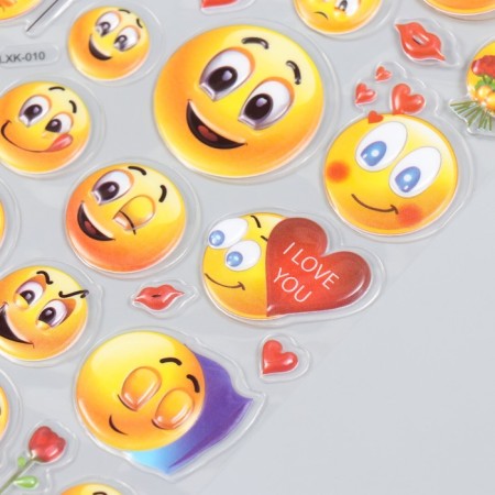 Sticker plastic volumetric "smiles" 14.5x22 cm-1