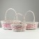 A set of wicker baskets, D44x15/40 cm, D35x13/35 cm, 30x11/30 cm, 3 pcs, pink, willow