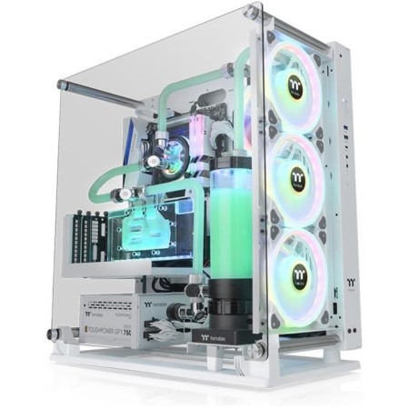 The housing Themaltake Core P3 TG Pro is white without ATX 3x120mm 3x140mm 2xusb2.0 2xusb3.0 Audio B 10044