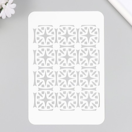 Plastic stencil "Tiles" 16x24 cm