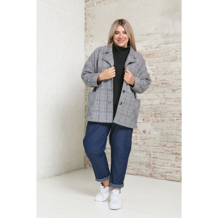 Female jacket, size 54, black color-1