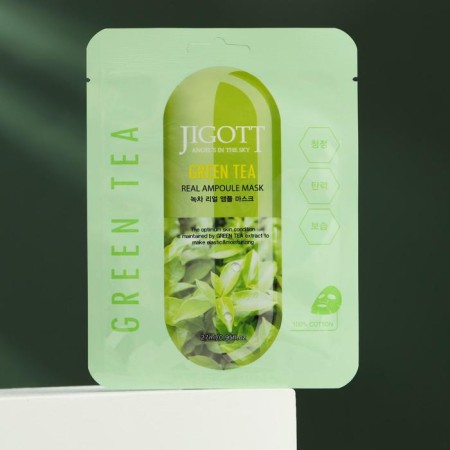 Jigott's tissue mask, with green tea extract, 27 ml