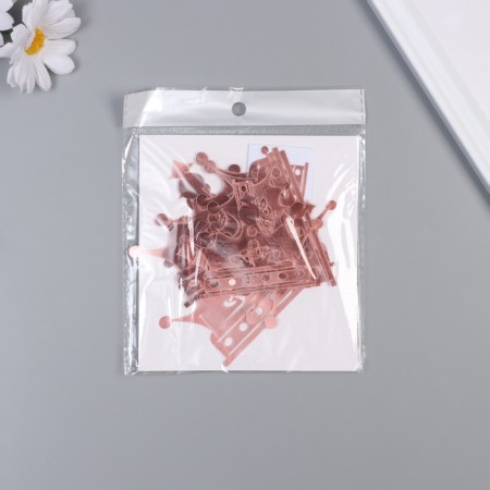 Stick paper, plastic "Crown" pink shine set 12 pcs 3 sizes-2