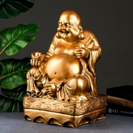 Piggy bank "Hothey sitting large" bronze, 32x25x48cm-3