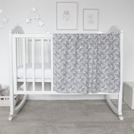 Fleet blanket "shells", size 100x140 cm, color gray color