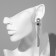 Hanging Earrings "Falls" Aiva, Color Silver, 10cm