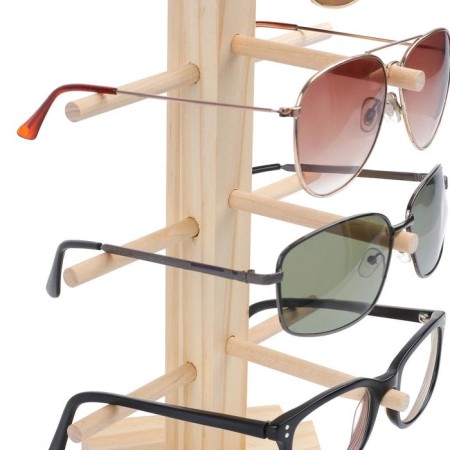 Glasses stand, 4 places, h = 30 cm, wood, beige color-4