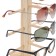 Glasses stand, 4 places, h = 30 cm, wood, beige color