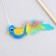 Testing from felt "bird", 6.6x5.6 cm